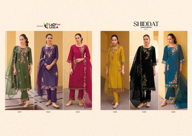 Shiddat 2 By Lady Leela Heavy Embroidered Kurti With Bottom Dupatta Wholesale Market In Surat
